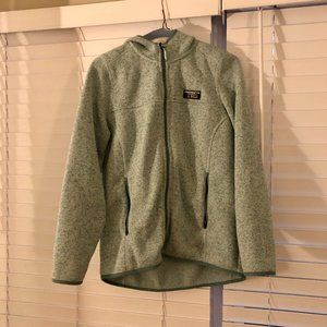 Women's L.L.Bean Sweater Fleece Full-Zip Jacket in Light Mint (Size Small)